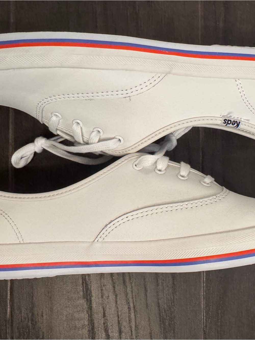 Keds Champion Originals White Leather Lace Up Sneakers Women’s 7 Like New WH6807
